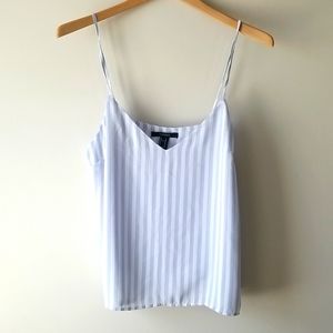 Forever 21 Striped Cami Tank Top Blue White Layers